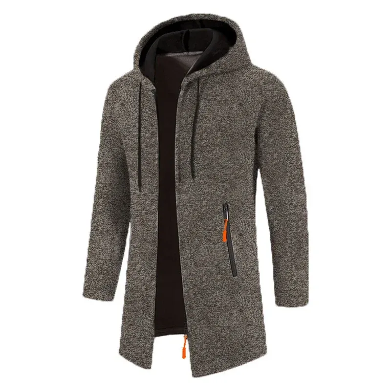Sweatwear Herren Hoodies Langarm Sweatshirts für Männer Reißverschluss Kapuze Herren Oversize Winter Top Jacke Mantel Schwarzer Pullover