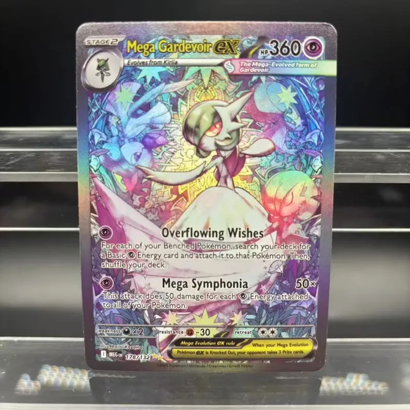 DIY Collection Cards EN Mega Symphonia Mega Brave Gardevoir Lucario Self Made Single Card Classic Game Anime Card Gift Toy