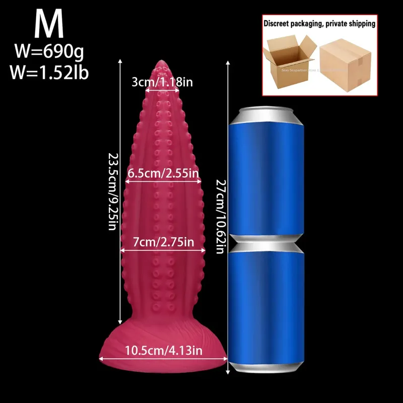 Tapón Anal enorme y súper largo de 66cm, tapones para los glúteos grandes y gruesos, juguete dilatador Anal de entrenamiento, masajeador de próstata, juguete sexual Anal para adultos para mujeres y hombres
