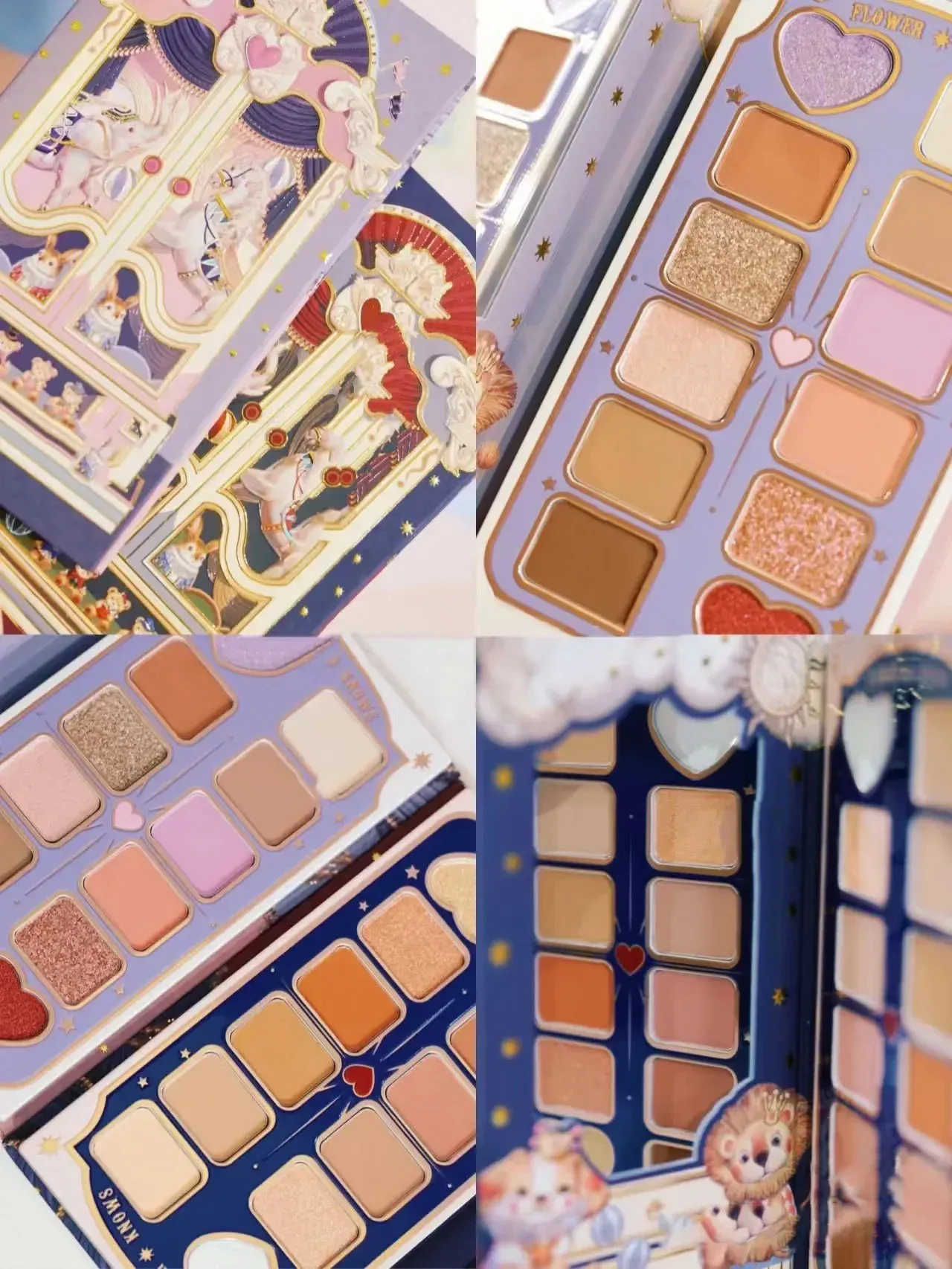 Flower Knows Circus Series 12 Coloured Eyeshadow Palette Matte Shimmer Glitter Sequins Pigment Eye Face Makeup Beauty Cosmetics