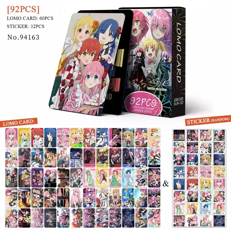 Carte postale de dessin animé Haikyuu Lomo, jouet tueur de démons Genshin Impact, cartes de Collection avec autocollants, cadeau d'anniversaire