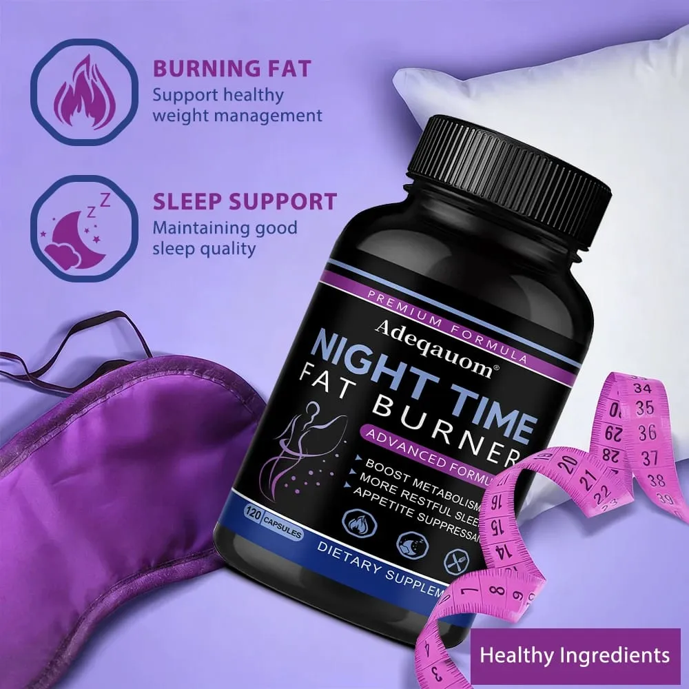 Nighttime Fat Burner Support Capsules Supports Gentle Metabolism Digestive Wellness & Restful Sleep Natural Supplement