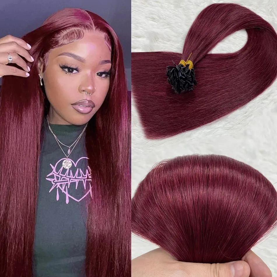 Remy Hair 30 Inch Real Remy Flat Tip Extension ng Buhok ng Tao Silky Straight Dark Brown Pre Bonded Keratin Fusion Hair 50 Strands