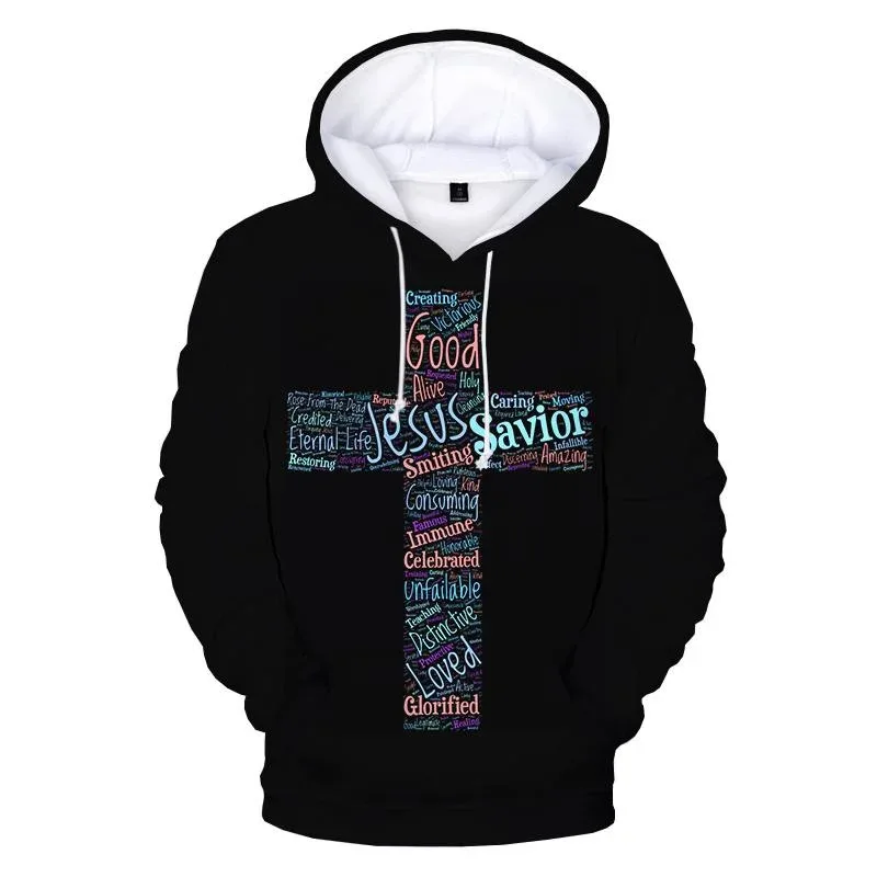 Christian Jesus Men's Hoodie 3D Printed Spring And Autumn Hoodie Casual Long Sleeve Street Sweatshirt Four Seasons Men's Hoodie