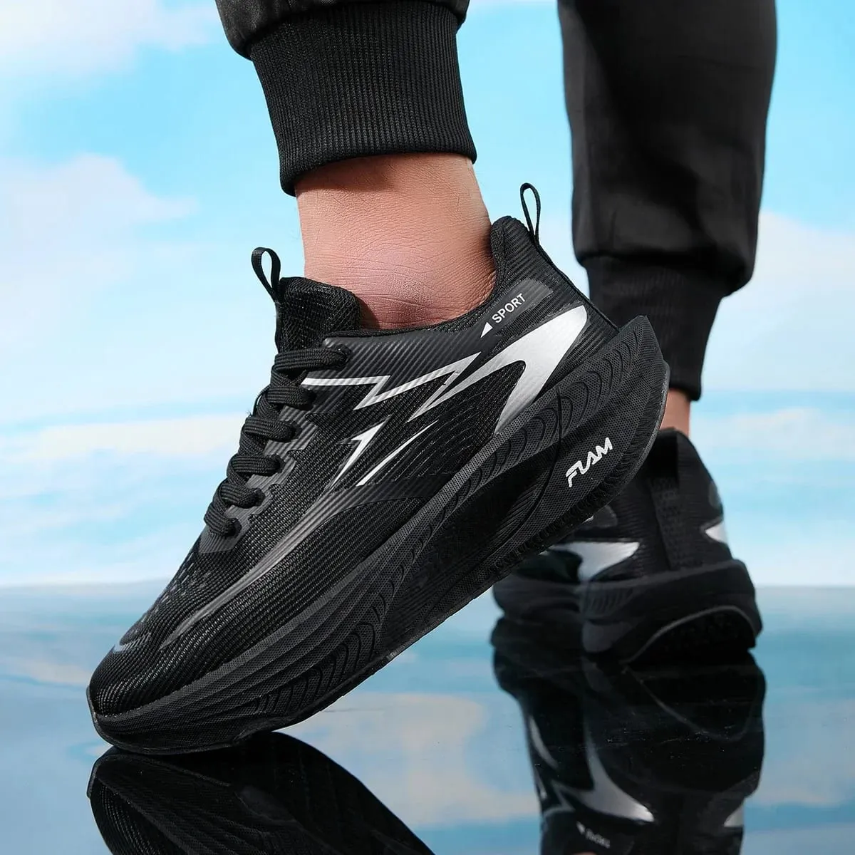Carbon Plate Marathon Running Shoes Men Women Sports Sneakers Breathable Lightweight Shock Absorbing Stable Athletic Shoes