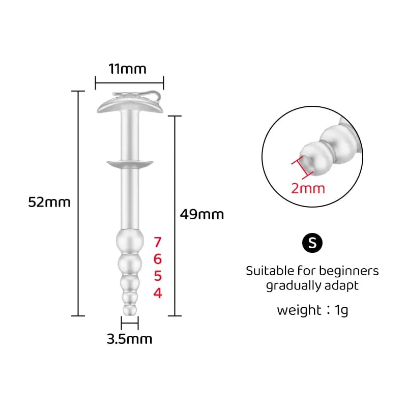 Parachute-style Beaded Easy-to-clean Hollow Rod With Anti-slip Guide for Male Urethral Dilation Alternative Adult Sex Toys