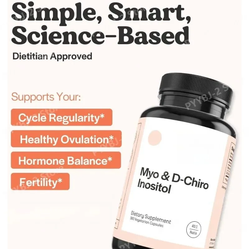 Kobiety Myo i D-Chiro Inozytol w kapsułkach Codzienne suplementy diety dla równowagi hormonalnej i wsparcia zdrowia jajników 120 sztuk