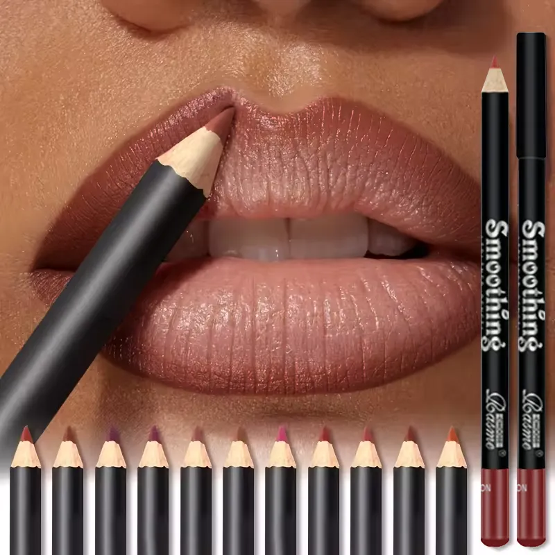 Delineador labial fosco à prova d'água de 6 cores - Fórmula de longa duração e sem transferência com acabamento fosco 6 tons versáteis