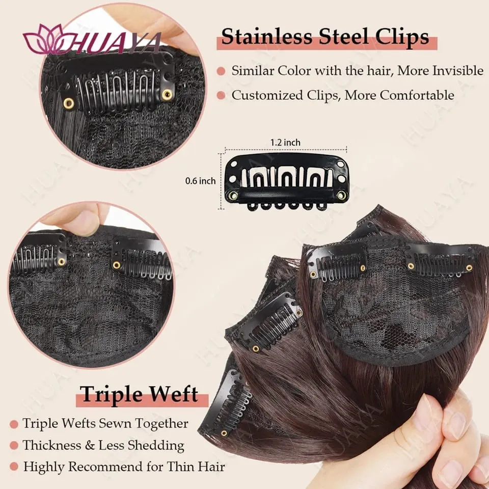Clip In Hair Extensions 3 PCS Full Head 20/24 Inch Long Curly Wavy Synthetic Hair Pieces Natural Wavy For Women Girls Hair
