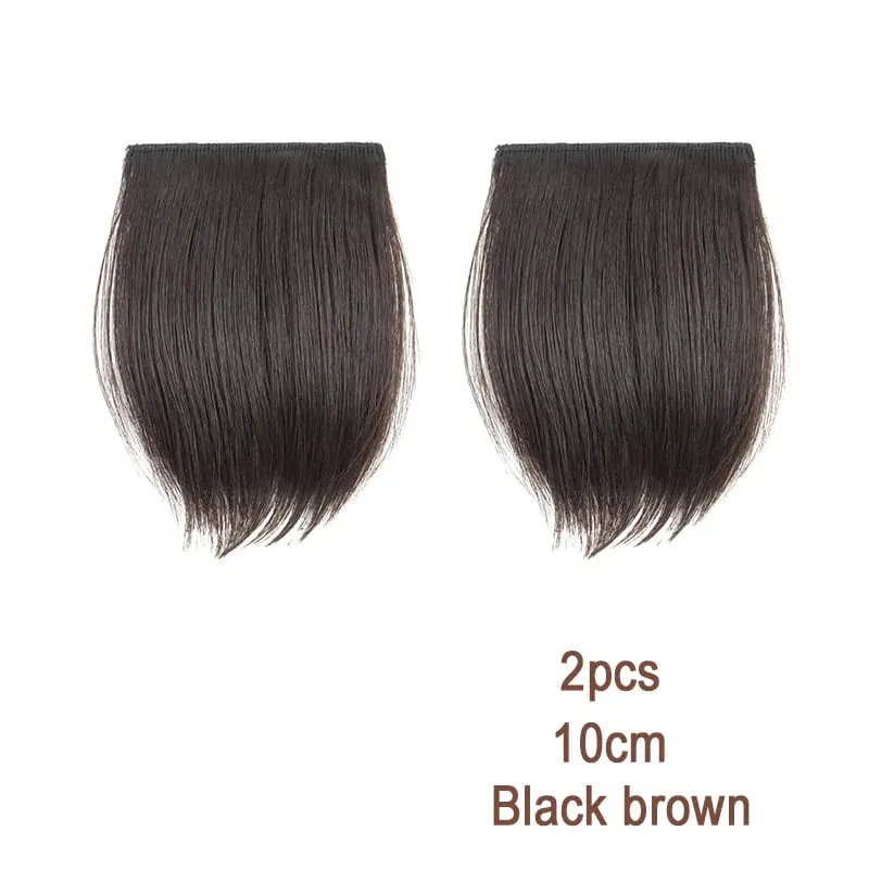 2pcs Synthetic Overhead Hair Clip Style Hair Invisible Extension Increases Hair Volume Hair The Top of Hairpiece for Women