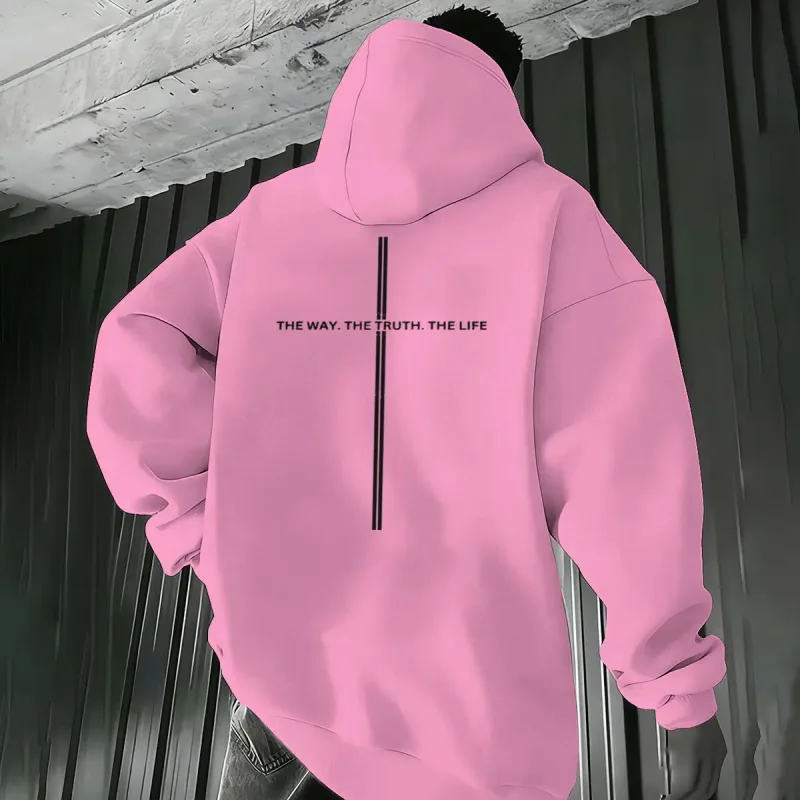 Christianity Jesus Men Women Hoodies Luminous Style Letter "The Way The Truth The Life" Casual Hoody Unisex Bible Verses Hoodie
