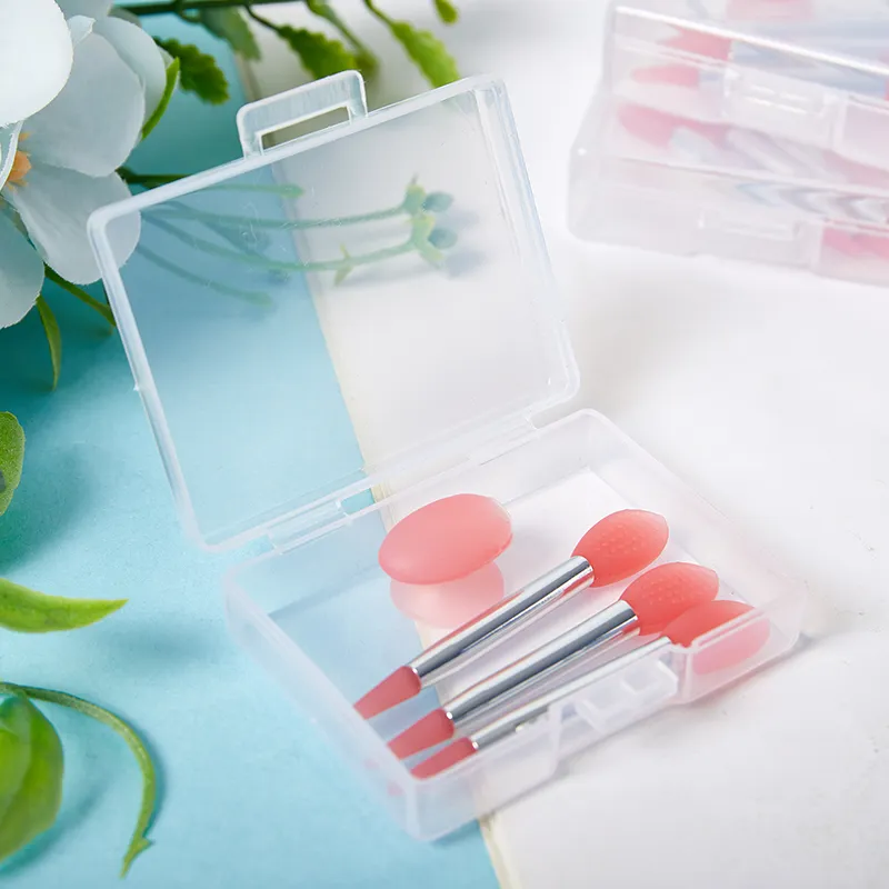 【3PCS Silicone Lip Balms Lip Mask Brush With Sucker Dust Cover Makeup Brushes Lip Film Anti-lost Dust Cover】