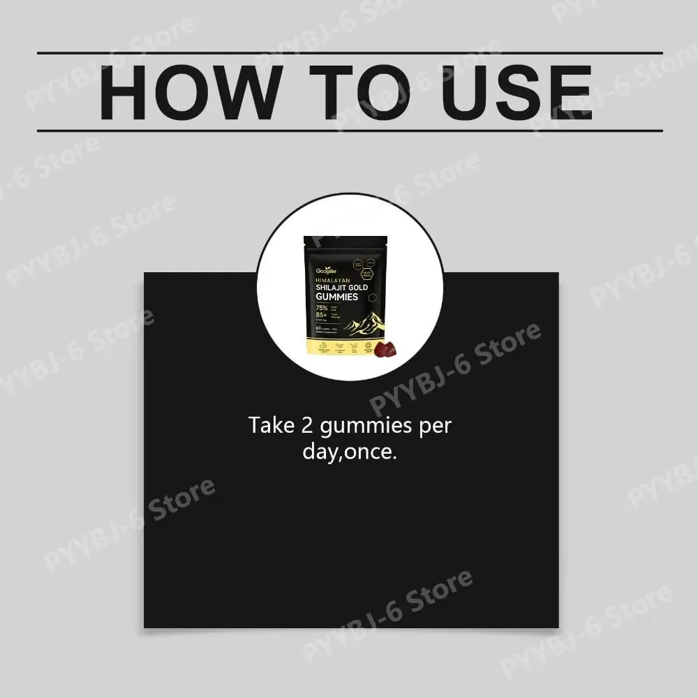 A Himalayan Shilajit Gold 60 gumicukor ásványi anyag formula támogatja az energianövelést és a test vitalitását, természetes étrend-kiegészítő