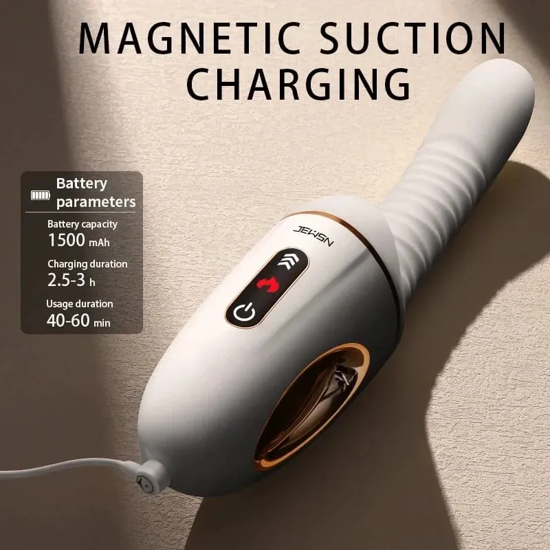 G40 Sex Cannon Machine AI Version G Spot Massager 10 Frequencies Telescopic Dual Heads Vibration Heating Handheld Adult Sex Toys