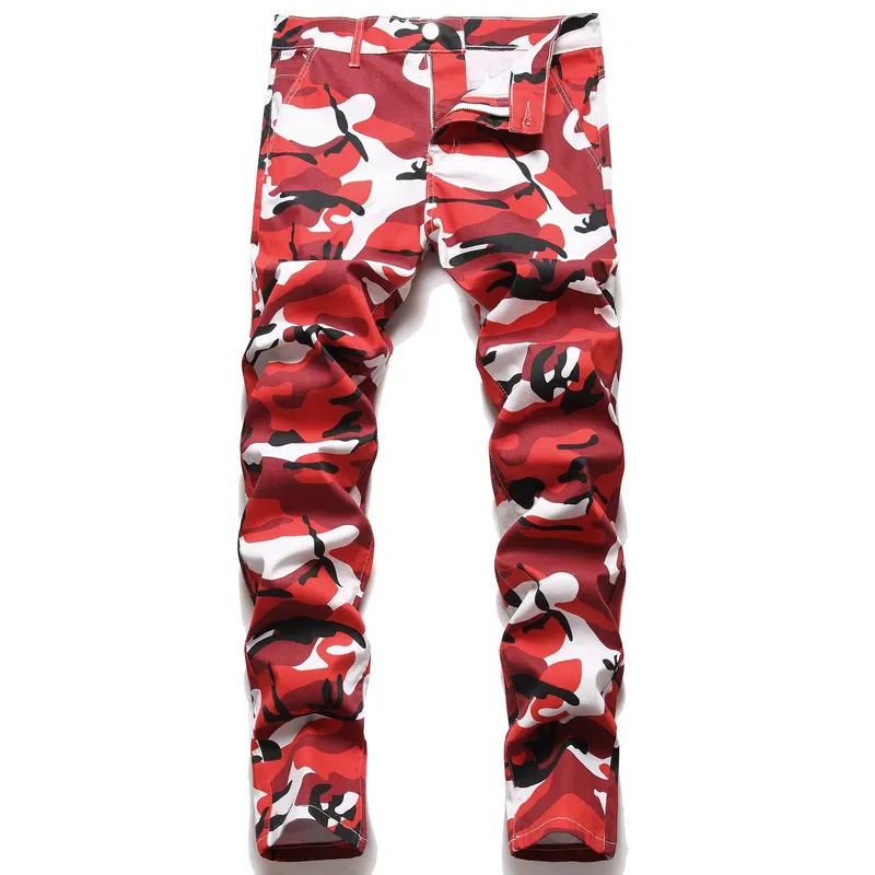 Kakan Slim Slim Fit Pie pequeño empalmado Bi-color Jeans europeos y americanos nuevos pantalones vaqueros de pierna recta K021-1266 para hombres