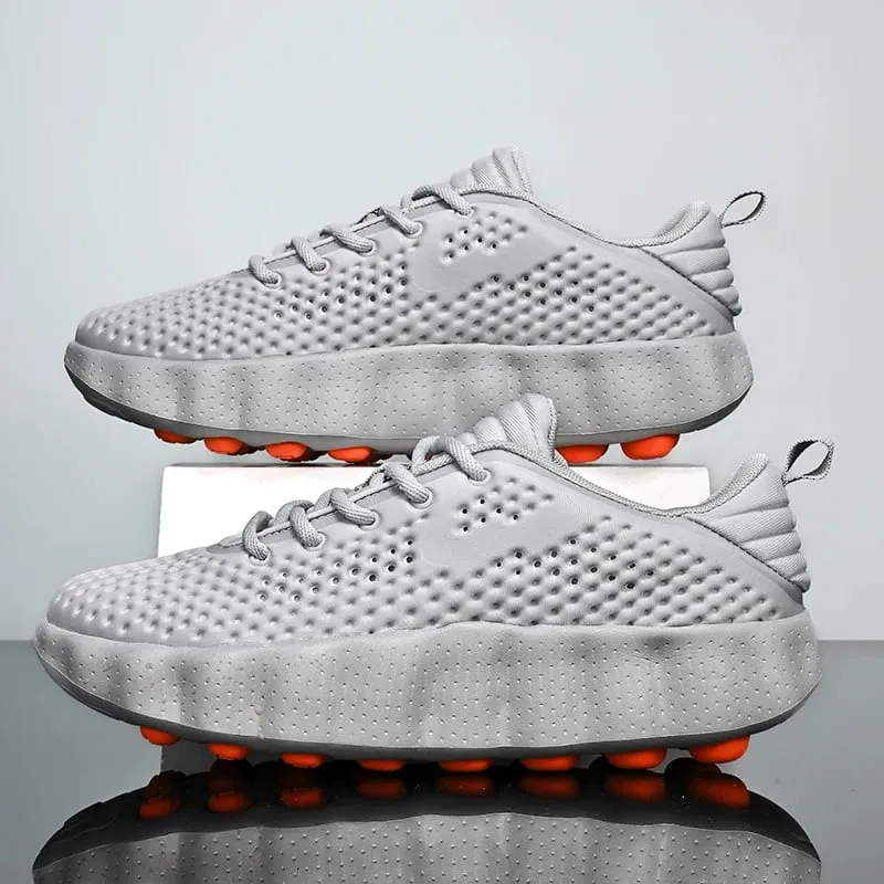Men's Breathable Running Shoes Cushioned Non-slip Woman Casual Sneakers Massage Athletic Footwear for Outdoor Jogging Sports