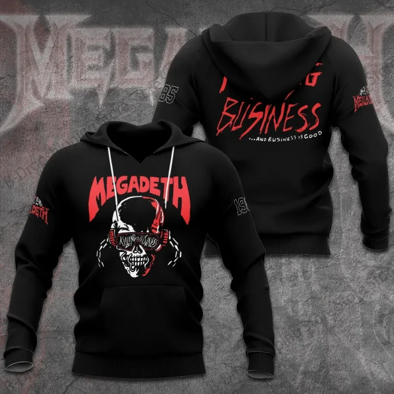 Metal Rock Band Megadeth 3d Print Hoodie Men Women Fashion Long Sleeve Hoodies Vintage Coat Men Sweatshirt Unisex Clothes NEW