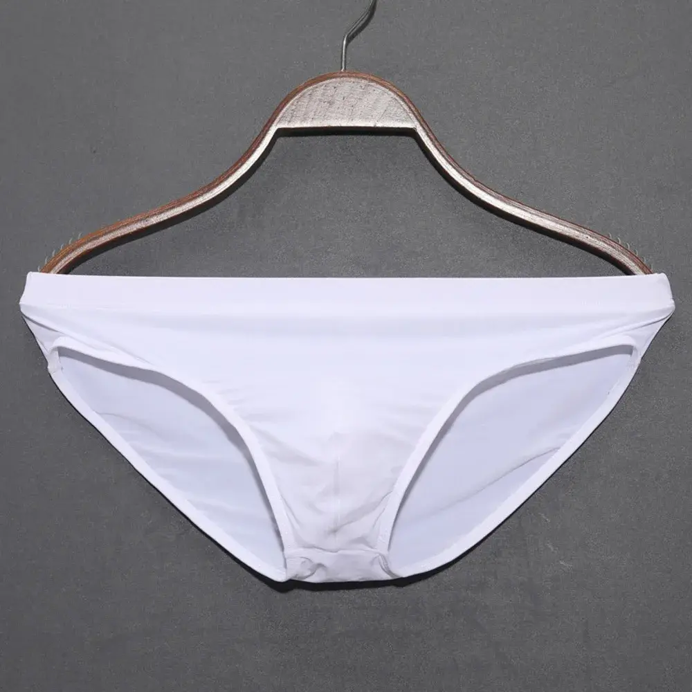 Men's Ice Silk Breathable Briefs Skin Friendly Lingerie Transparent Triangle Pants Mens Sexy Underwear Stretch Male Sexy Panties