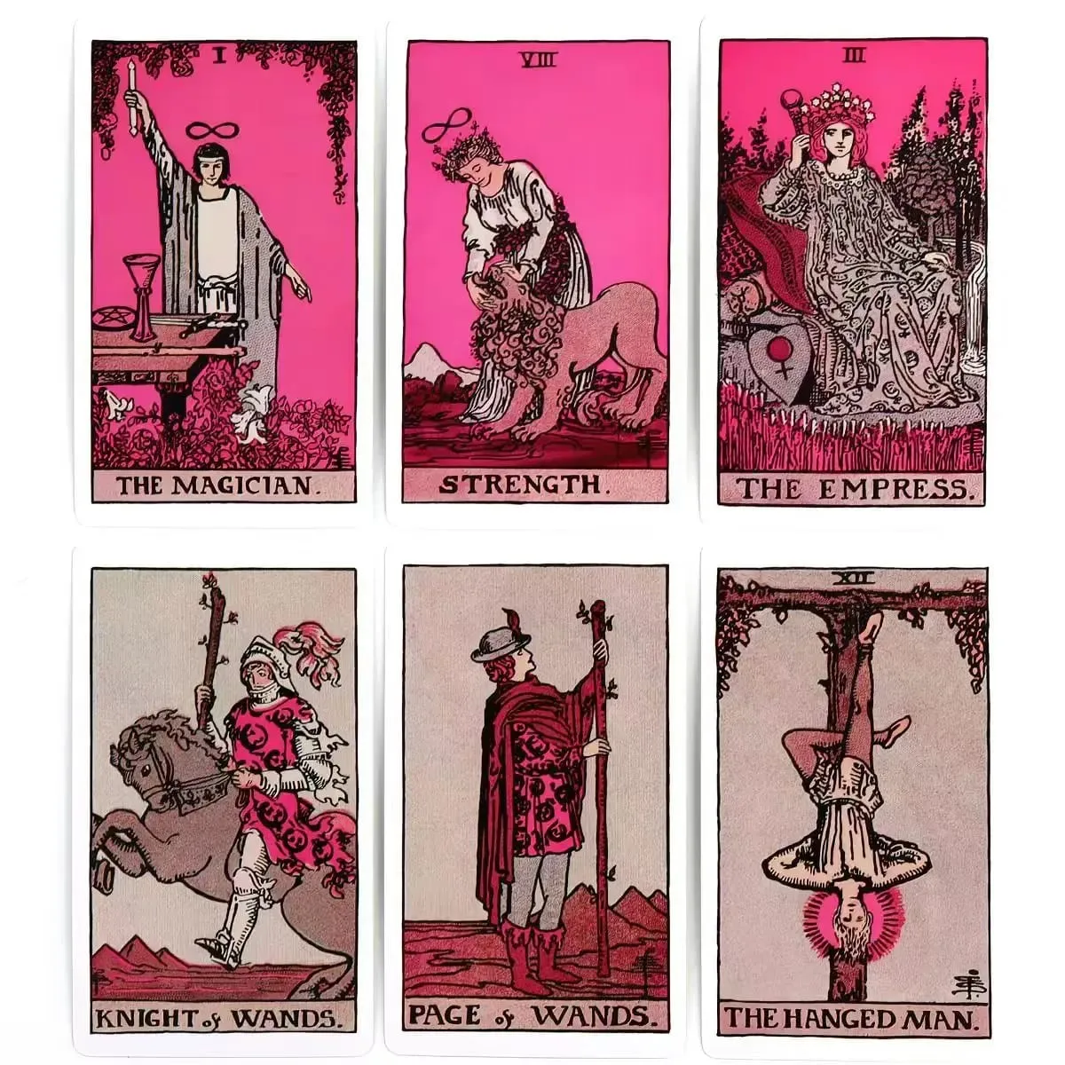 Pink Tarot Cards For Beginners 78PCS Classic Traditional Deck Divination Oracle Witchcraft Spirituality Board Game Women Gift