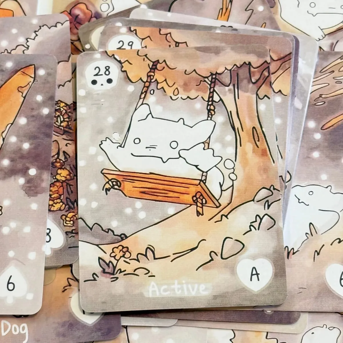 38pcs Lenormand Series Cards -Lil Phantasm Lenormand Oracle Deck English Tabletop Cards For Parties Precognition & Divination