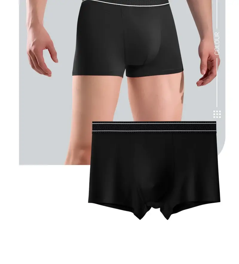 Boxer Modal pour hommes, sans couture, avec pochette à balles, culotte douce, grande taille, respirant, sous-vêtement confortable