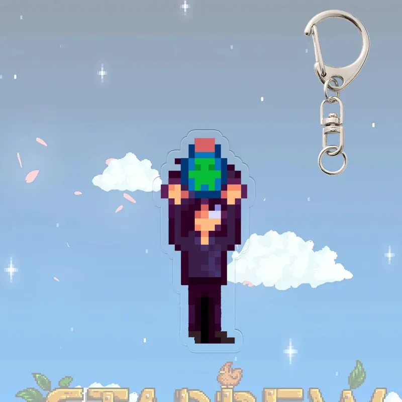 Alex Stardew Valley Schlüsselanhänger Elliott Spielfigur Anime Cartoon Cosplay Requisiten Haley Emily Pixel Student Kawaii Geburtstagsgeschenk