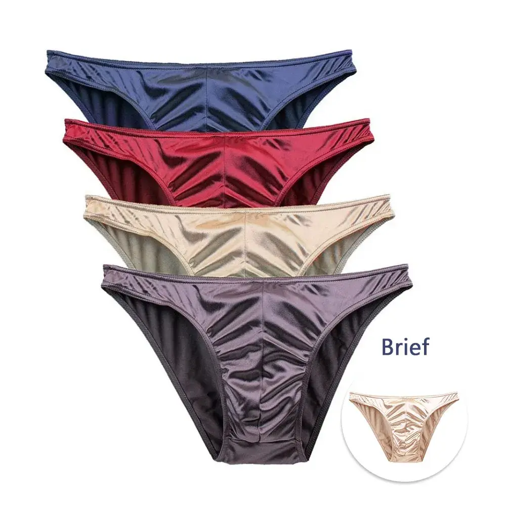 Ropa interior Mierside One Piese de talla grande para hombre, bragas con bolsa para bulto, bragas de seda transpirables, lote de talla grande, ropa interior suave S-3XL