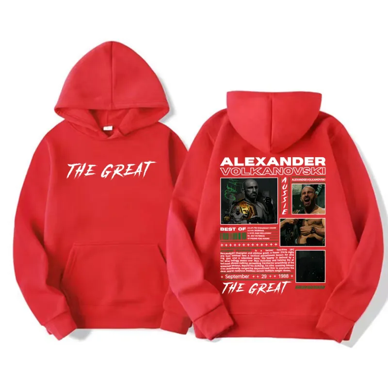 Alexander Volkanovski The Great Vintage Graphic Hoodies Men's Fashion Violence Aesthetic Sweatshirt Fleece Long Sleeve Pullovers