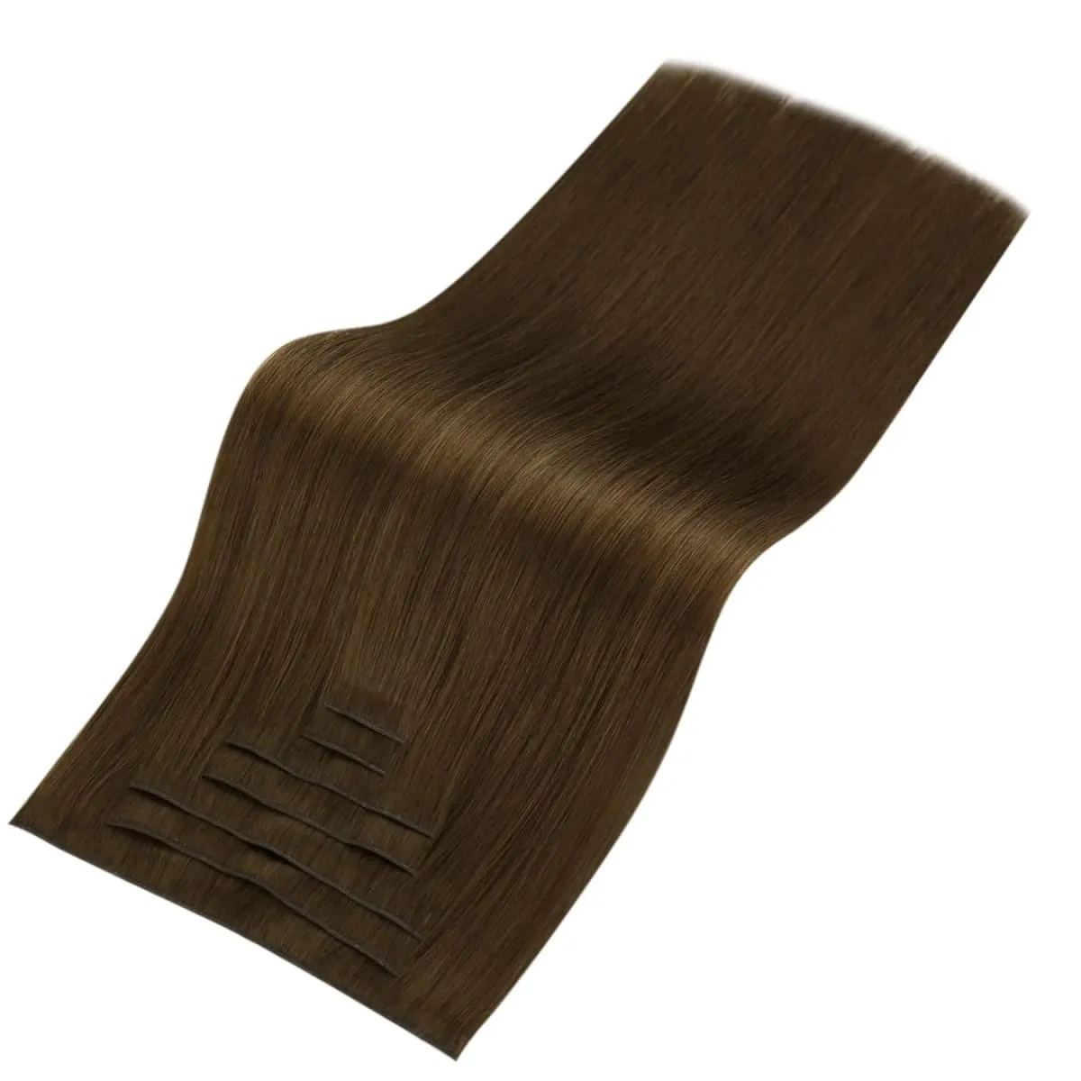 Full Shine 7 Pcs Genius Weft Clip In Hair Extensions Human Hair Seamless Invisible PU Weft Clip Ins For Women