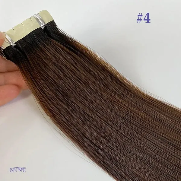 Mini Tape In Hair Extensions Seamless Invisible SKin Weft 100% Remy Human Hair Black Brown Blonde For Salon For Women