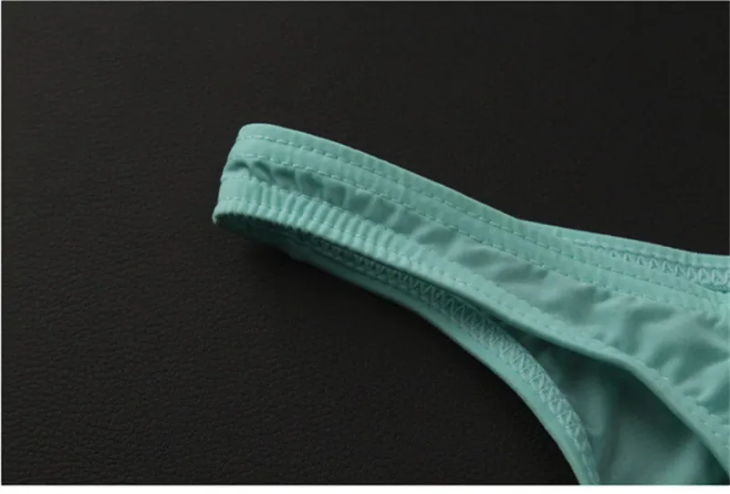 New 2026 Men Ice Silk U Convex Samll Briefs Underwear Low Waist Ultra Thin Transparent Bikini Slip Panties Plus Size M-XXL
