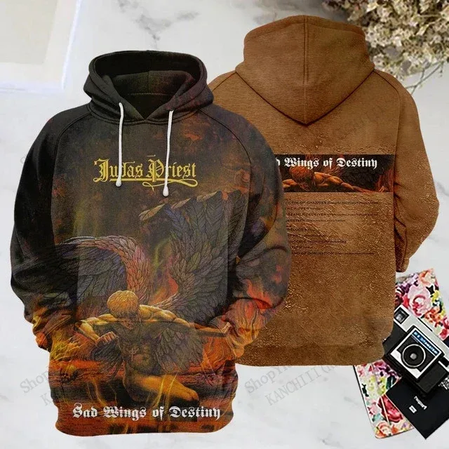 Rock Band Judas Priest 3d Print Hoodies Men Women Fashion Sports Hoodie Sweatshirt Coat Mens Sweats Men Clothes Comfort Moletom