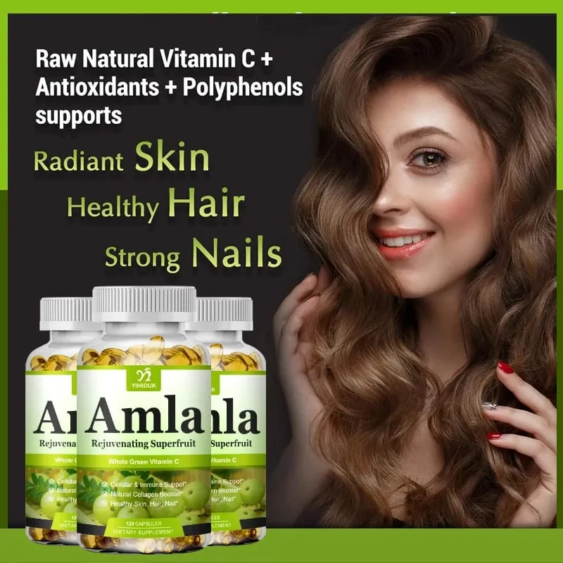 Buy 1 Get 1 Free! Pure Amla Capsules Helps Maintain Healthy Glucose Levels Metabolic Balance Improves Complexion from Within