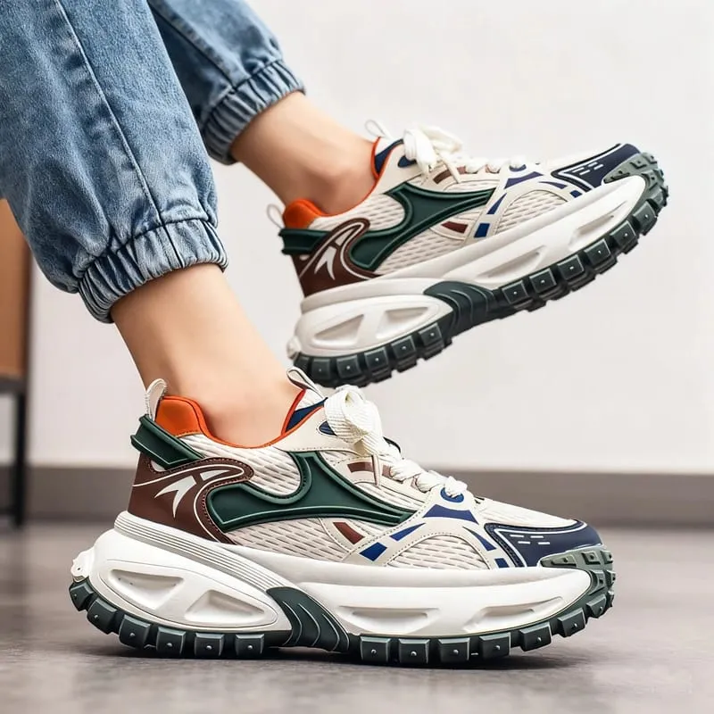 Chunky Sneakers Summer new heighten breathable lightweight casual Men's outdoor running shoes fashion student speed sports shoes
