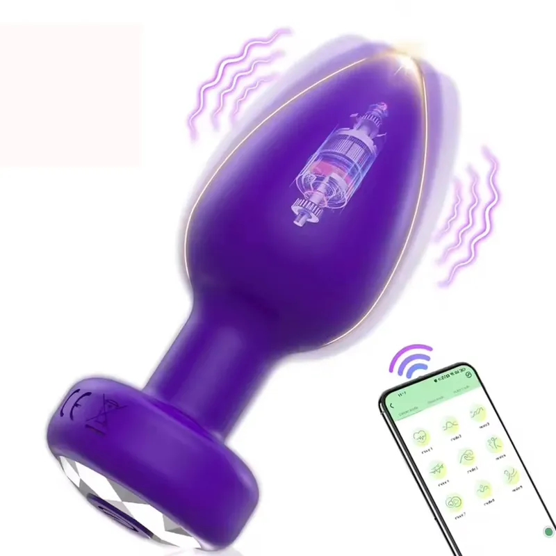 Vibrating Silicone Anal Plug Adult Sex Toy With 10 Vibration Modes Male Toy Game Prostate Massager Remote Control Or App Aode