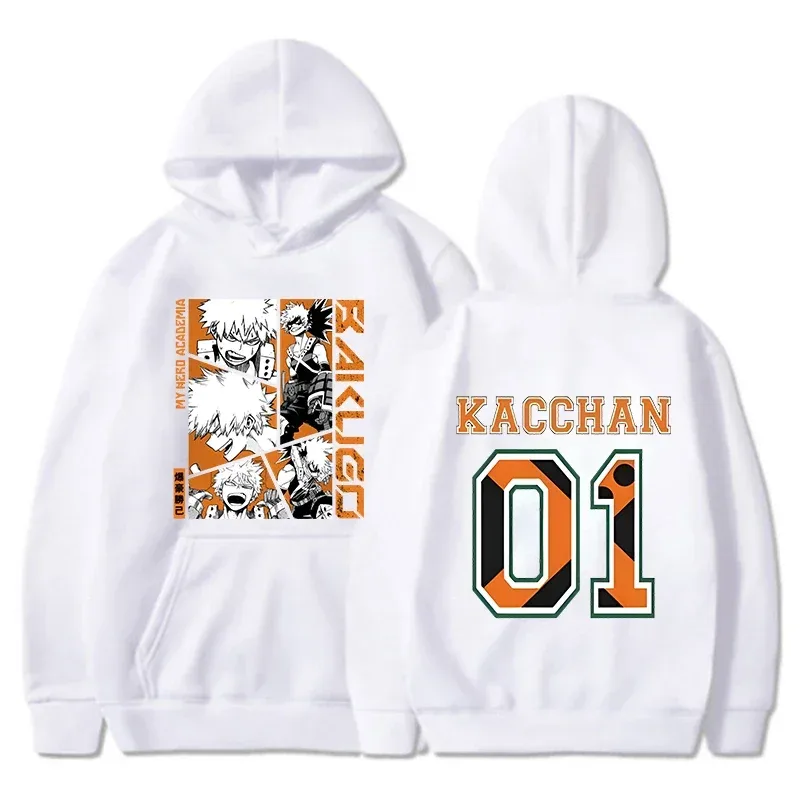 Anime Bakugou Katsuki printed hoodies for men and women, fashionable pullovers for autumn and winter, and women's sweatshirts