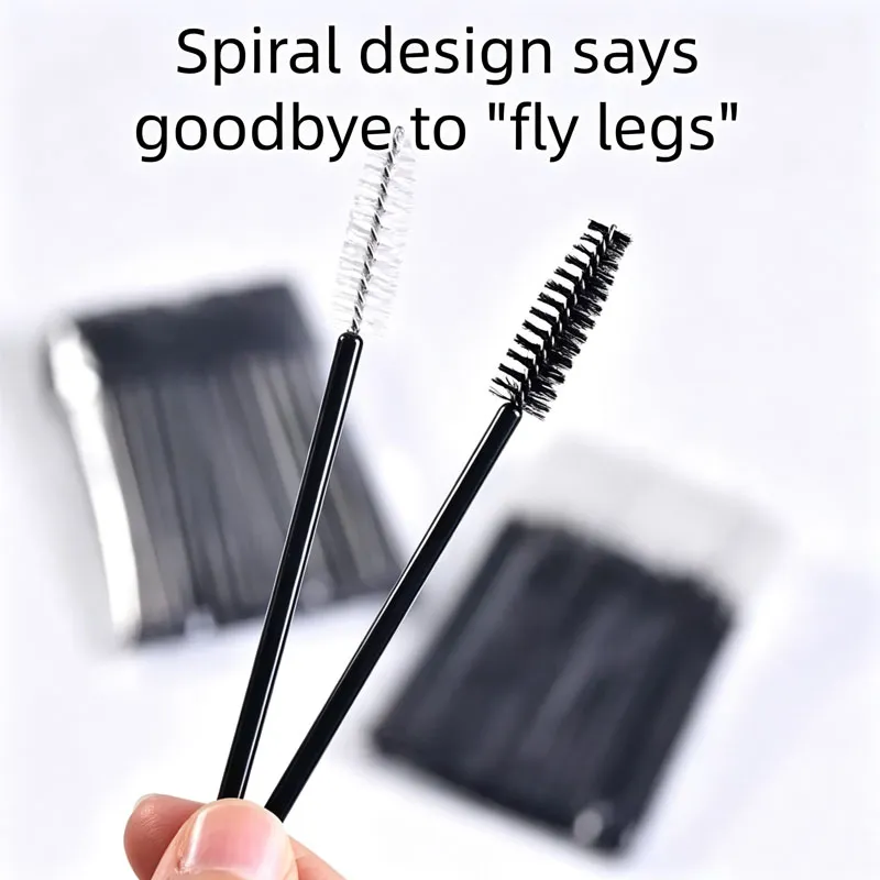 New 50/100pcs Microbrush for Eyelashes Brush Crystal Spoolie Brushes Eyebrow Comb Makeup Beauty Tool for Eyelashes HZS24