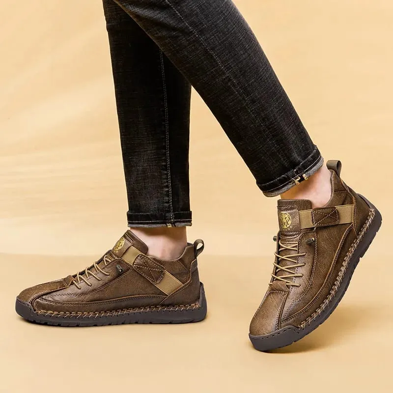 Handmade Men's High-Top Sport Casual Boots Breathable Outdoor Wear with Extended Size Options Classic Ankle Boots