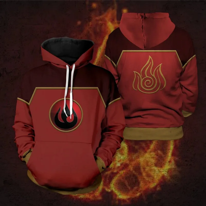 Anime Avatar The Last Airbender Cosplay Hoodies 3D Printed Sweatshirt Men Women Long Sleeve Tracksuit Pullover Harajuku Y2k Coat