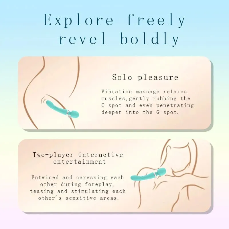 2 IN 1 Magic Wand Vibrator for Women G Spot Clitoral Stimulator 10 Vibration Modes AV Stick Dildo Female Vagina Massager Sex Toy