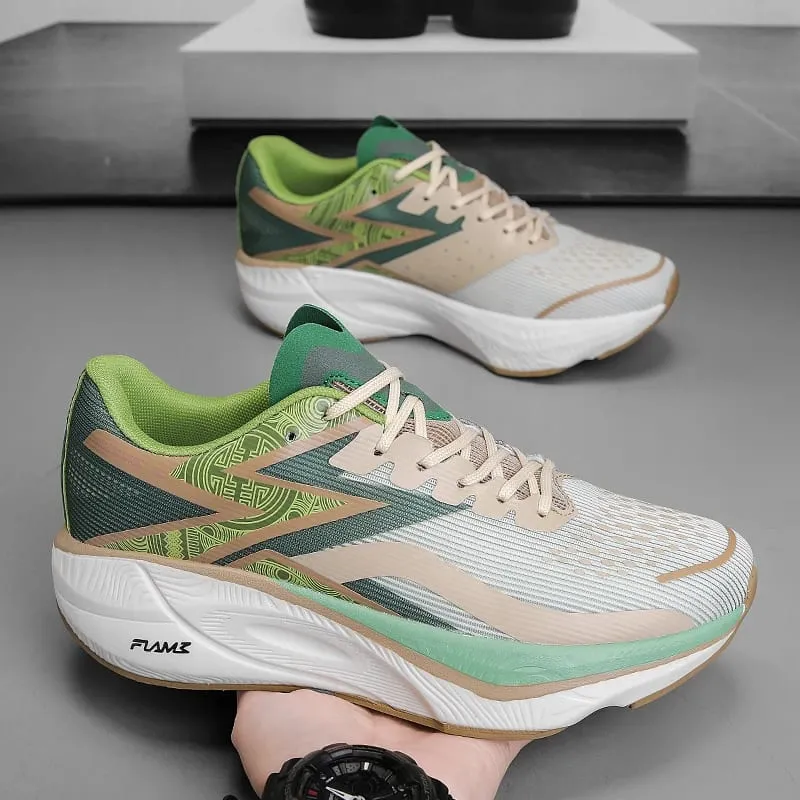 Brand Men's Carbon Plate Running Shoes Soft Cushion Shock Absorbing Sports Shoes Unisex Sneakers Light Anti-Slip Training Shoes