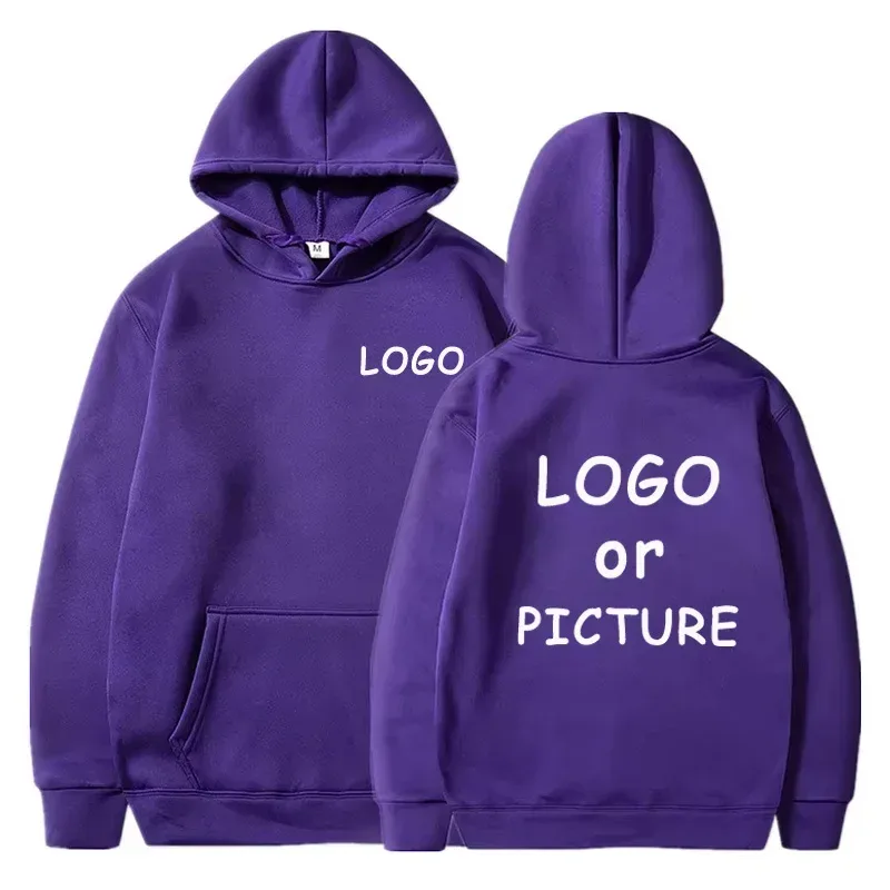 Custom logo printed men's women's casual hoodies long sleeve hoodies autumn and winter personalized street style sweatshirts.