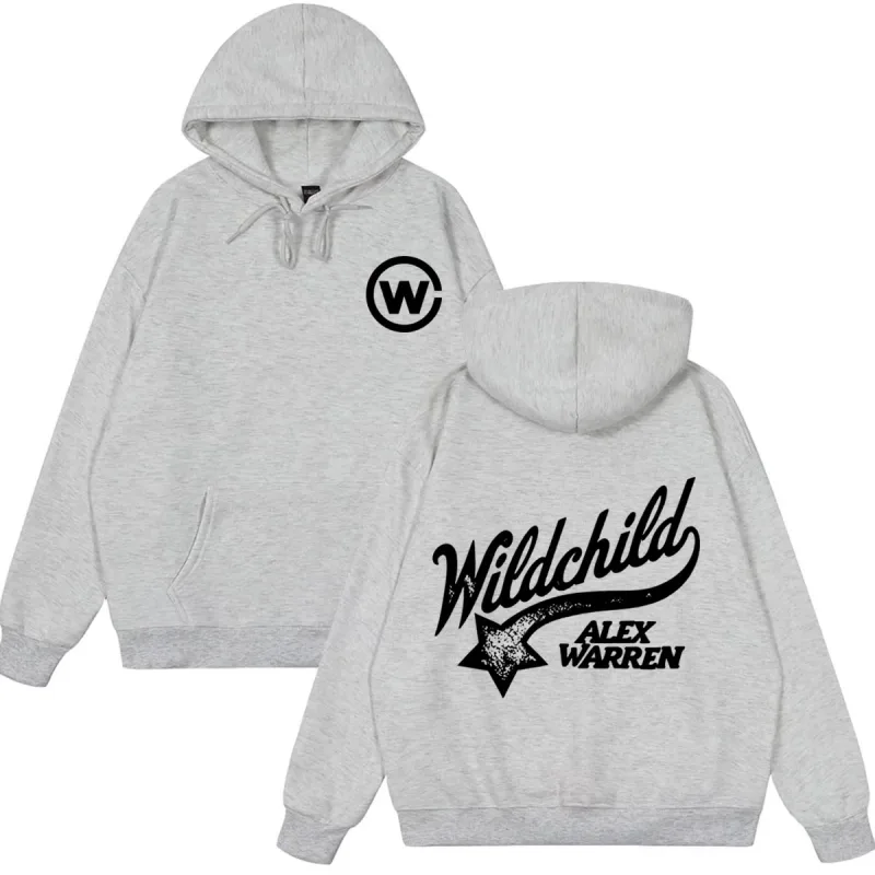 Alex Warren Album Wild Child Tour 2026 Merch Hoodie Men Women Fashion Vintage Sweatshirts Long Sleeves Loose Oversized Pullover