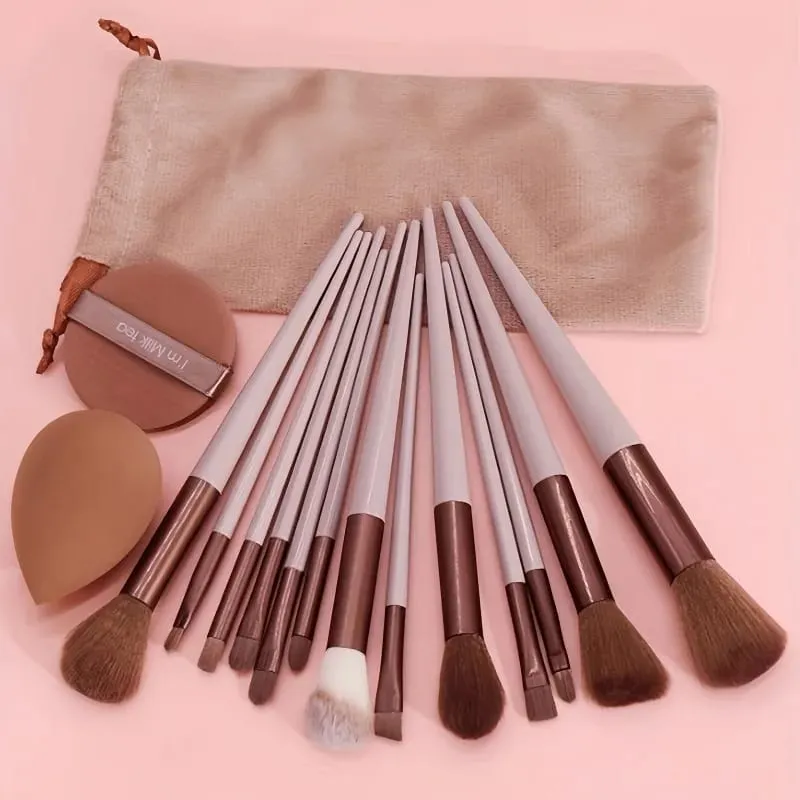 15PCS Professional Makeup Brush Set Soft Synthetic Hair Foundation Powder Blush Eyeshadow Brushes Complete Cosmetic Ma