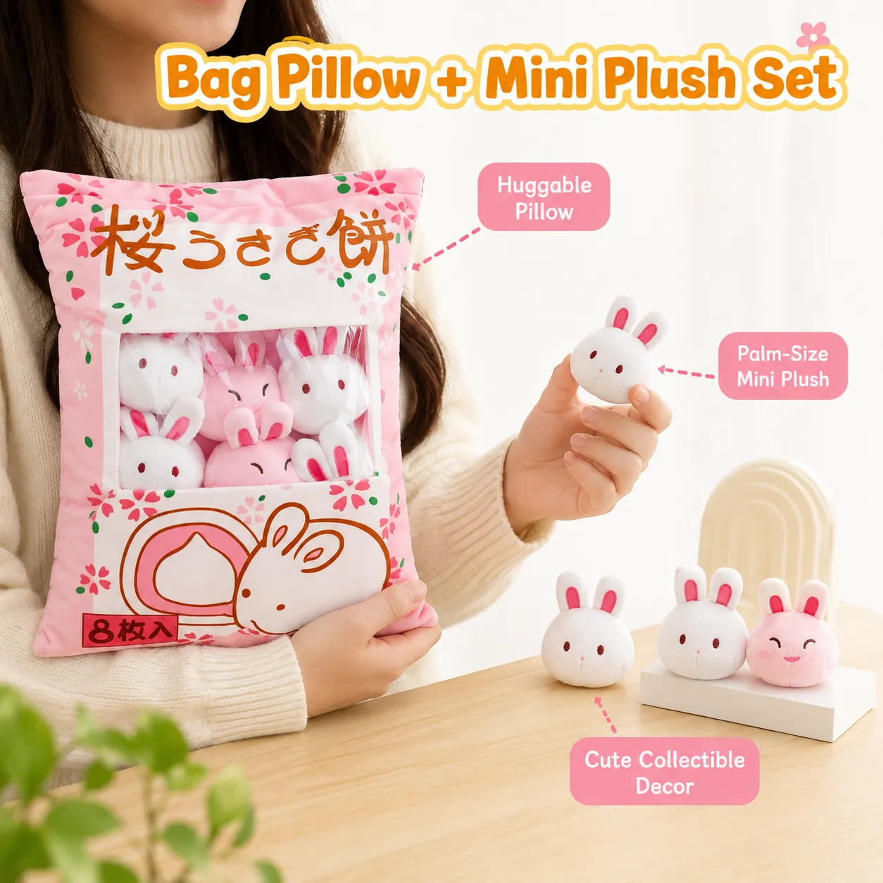 Cute Cartoon Snack Bag Plush Pillow Stuffed Doll Throw Cushion Trendy Internet Famous Snack Bag Plush Toy Soft Office Home De