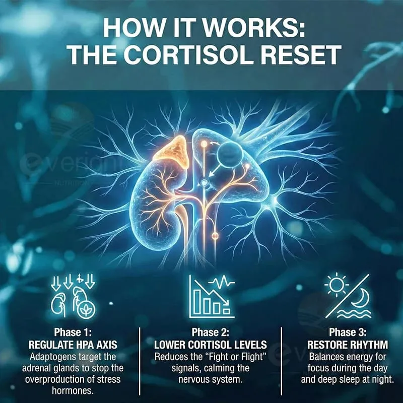 Cortisol Supplement with Ashwagandha L-Theanine & Magnesium Glycinate – 14-in-1 for Stress Relief Mood Balance & Sleep Health