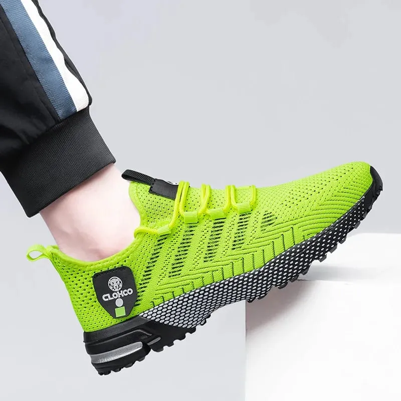 CLOHOO-en's Lightweight Knit Joggers - Breathable Road Running Shoes & Comfortable Daily Walking Sneakers.