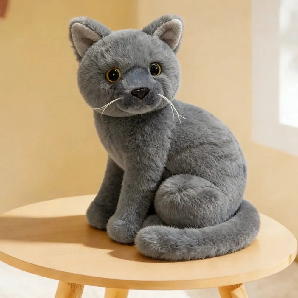 Plush Material Animal Body Pillow PP Cotton Filled 10inch Poultry Throw Pillows Cat Pattern Cute Design Animal Cushion Doll Toys