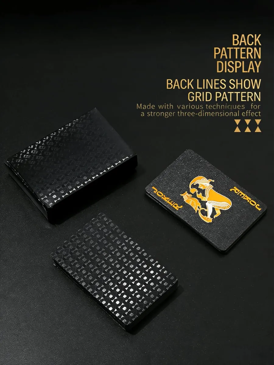 Luxury PVC Playing Cards Gold & Silver Inlaid Design Frosted Finish for Easy Shuffle Waterproof & Fold-Resistant Game Night