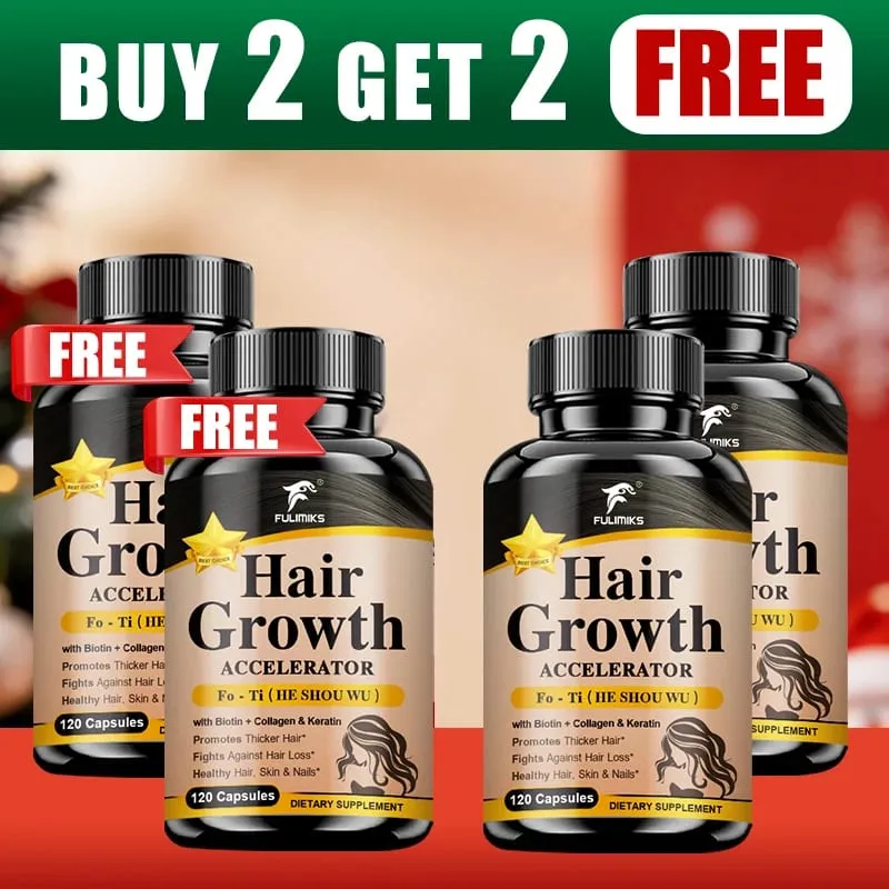 Buy 2 Get 2 Free! Hair Health Supplements Capsules with Fo-Ti Root Ginger Extract for Thicker Hair Skin Care Bone